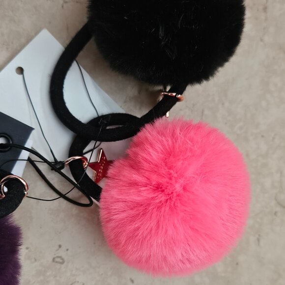 RARE SET 3 JOCELYN FAUX FUR PONYTAIL HOLDER HAIR TIE WRAP BAND ACCESSORY main image 5